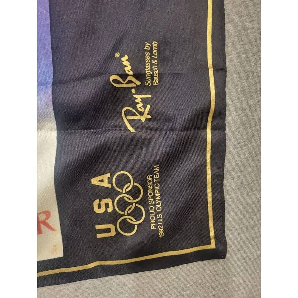 Vintage Ray Ban 1992 Summer Olympic Silk Cleaning‎ Towel VTG 90s USA RARE